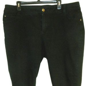 Lane Bryant Black Jeans with silver ankle zipper